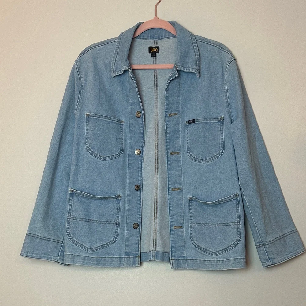 Lee Women's Light Blue Denim Chore Jacket - Picture 1 of 9